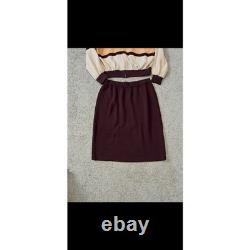 St John Collection Marie Gray Knit Skirt Set Zip Jacket Peach Burgundy Size M 4 St John Collection Marie Gray Knit Skirt Set Zip Jacket Peach Burgundy Size M 4