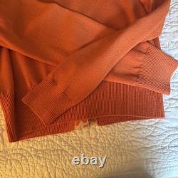St. John Collection Orange Beautiful Enameled Button-Down Sweater Size 10
