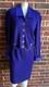 St John. Collection Purple Knit Suit Set Size 4 Gold Accents