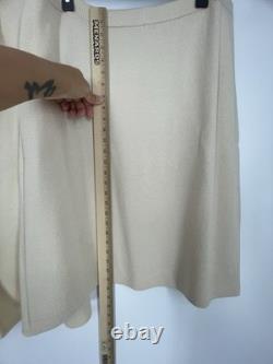 St John Collection Santana Knit Classic Wool Luxury Designer Skirt Suit Set