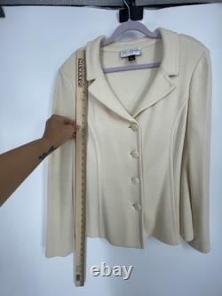 St John Collection Santana Knit Classic Wool Luxury Designer Skirt Suit Set