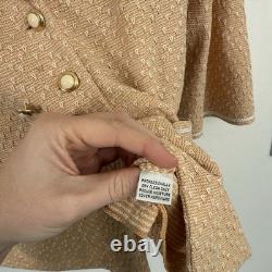 St John Collection Santana Knit Orange Blazer Skirt Set Career Womens 12/6