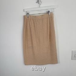 St John Collection Santana Knit Orange Blazer Skirt Set Career Womens 12/6