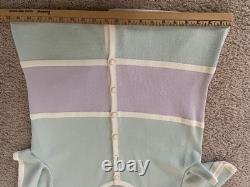 St. John Collection Santana knit Light Purple/Mint Cardigan/Skirt Set Size S