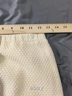 St. John Collection Skirt Suit Women's White Gold Jacket 4 Skirt 2 Santana Knit