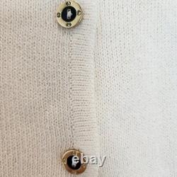 St. John Collection Sz 8 Cream Santana Knit Top & Skirt Set Quiet Luxury Elegant