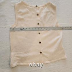 St. John Collection Sz 8 Cream Santana Knit Top & Skirt Set Quiet Luxury Elegant