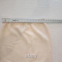 St. John Collection Sz 8 Cream Santana Knit Top & Skirt Set Quiet Luxury Elegant