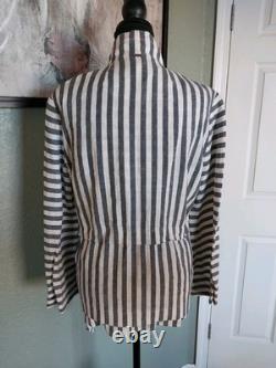 St John Collection Two-piece Anorak Jacket & Peplum Asymmetric Tunic Linen Blend