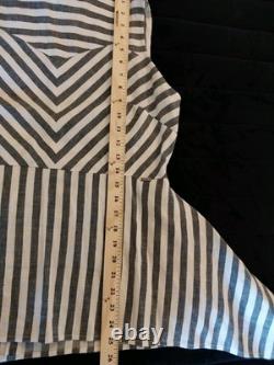 St John Collection Two-piece Anorak Jacket & Peplum Asymmetric Tunic Linen Blend