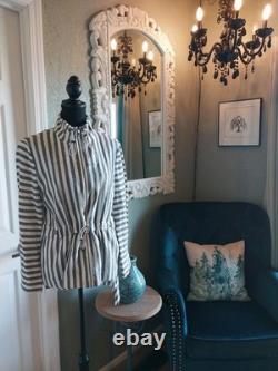 St John Collection Two-piece Anorak Jacket & Peplum Asymmetric Tunic Linen Blend