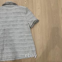 St John Collection USA Beige Tan Knit Set 2pc Shirt & Skirt Sz 16/12