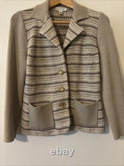 St. John Collection Women's Two Piece Knit Pants Set Jacket Petite Pants Size 2