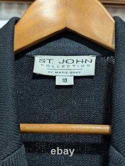 St. John Collection Women's Two-Piece Set Blazer & Pleated Skirt Sz 10