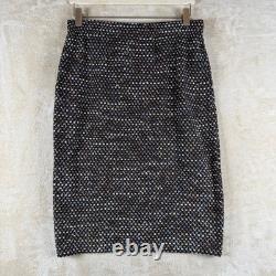 St John Collection Womens 2 pc Tweed Double Breasted Blazer Skirt Suit Set Sz 6