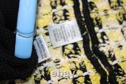 St. John Collection Yellow Jacket Skirt L Size 10 12 2pc Suit Black Trim Buttons