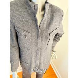 St John Collection by Marie Gray Knit Zipper Jacket Pants Suit Set Charcoal 8