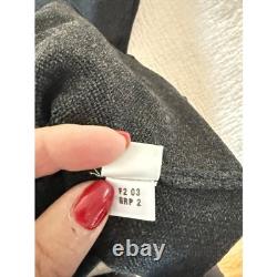 St John Collection by Marie Gray Knit Zipper Jacket Pants Suit Set Charcoal 8