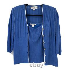 St. John Collection by Marie Gray Sweater Set Cardigan Womens 6 Tank Women Large