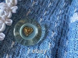 St. John Collection size14 light blue textured tweed jacket and medium skirt set