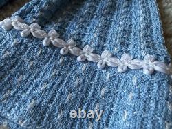 St. John Collection size14 light blue textured tweed jacket and medium skirt set