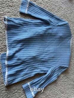 St. John Collection size14 light blue textured tweed jacket and medium skirt set
