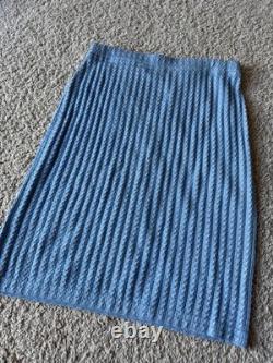 St. John Collection size14 light blue textured tweed jacket and medium skirt set