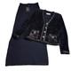 St John Evening Collection Metallic Tweed Jacket & Maxi Skirt Set 8 Medium Black