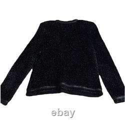 St John Evening Collection Metallic Tweed Jacket & Maxi Skirt Set 8 Medium Black