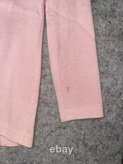 St John Knit Jacket Pants Set Womens 4 Pink Zip Mock Neck Suit Collection USA