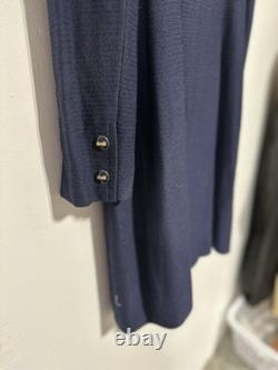 St John's Collection Shift Dress And Coat Set Size 10 Navy