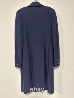 St John's Collection Shift Dress And Coat Set Size 10 Navy