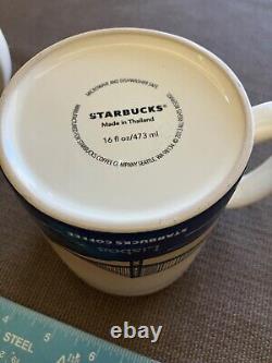 Starbucks Global Icon Set of Two Coffee Mugs Lisboa and Portugal-2013