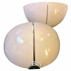 Stilnovo Set of Two Space Age White Wall Sconces, circa 1970