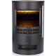 Stove With Two Heat Settings, Realistic Led Flame Effect, 2000w, Black