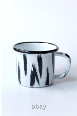 Stripe Collection Enamel Two Mugs & Teapot Gift Set