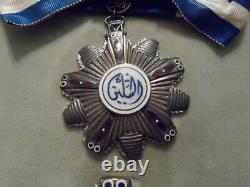 Sudan Order of the Two Niles Complete Set Silver Neck Badge Breast Star Medal