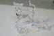Swarovski Crystal Clear Cat Mother Standing 861914 With Two Kittens 3 Pc Set