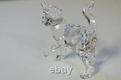 Swarovski Crystal Clear Cat Mother Standing 861914 with two Kittens 3 pc set