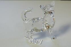 Swarovski Crystal Clear Cat Mother Standing 861914 with two Kittens 3 pc set