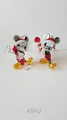 Swarovski, Set of Two 2016 and 2018 Mickey Mouse Christmas Ornament, Rare