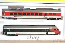 TRIX 23390 SBB CFF SET of 4 STANDARD DESIGN EXPRESS COACH with CONTROL CAR om