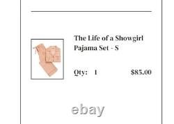 Taylor Swift Life of a Showgirl Pajama Set size Small 2025 Holiday Collection