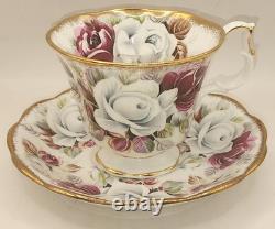 Tea Cup Saucer Royal Albert Summer Bounty Pearl Bone China England