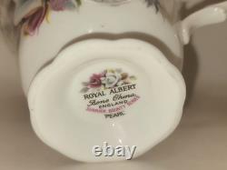 Tea Cup Saucer Royal Albert Summer Bounty Pearl Bone China England