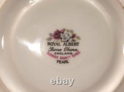 Tea Cup Saucer Royal Albert Summer Bounty Pearl Bone China England