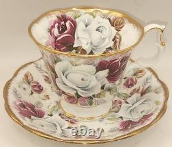 Tea Cup Saucer Royal Albert Summer Bounty Pearl Bone China England