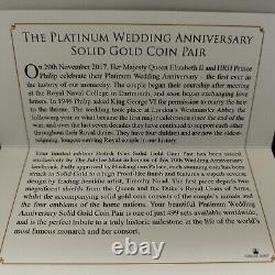 The 2017 Queen Elizabeth II Platinum Wedding Anniversary Two 25p Gold Coin Set