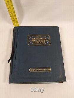 The HEMPHILL DIESEL ENGINEERING SCHOOLS Verbal Notes and Sketches LOT SET OF TWO