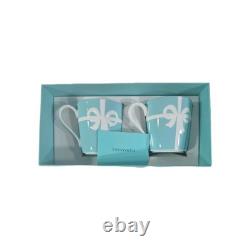 Tiffany & Co Blue Ribbon Porcelain Pair Mug Cup Set